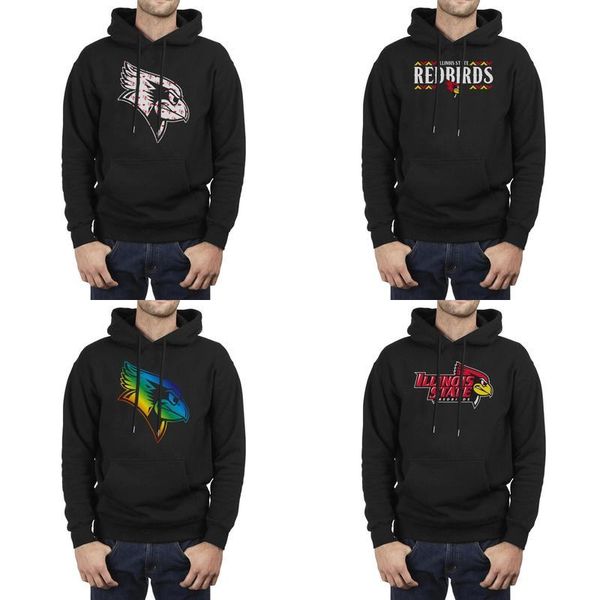 

мода мужчина иллина сштата бейсбол сердце логотип черный зимняя толстовка повседневная кулиска superhero толстовки мраморный старый печати, Black