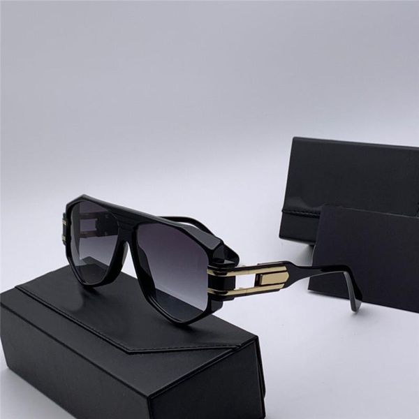 Neue beliebte Herren-Piloten-Sonnenbrille 163 mit rechteckigem Hohlrahmen, modischem, schlichtem Design-Stil und originellem Brillenetui