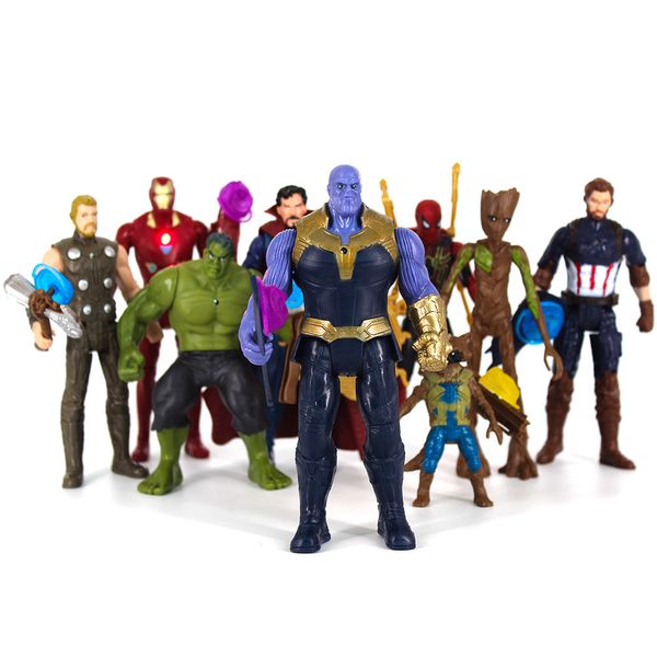 2019 Avengers Endgame Action Figures Toys 2019 New Avengers 4 Thanos Iron Man Captain Marvel Hulk Captain America Model Doll Toy By1294 From