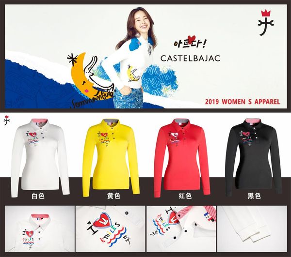 

golf ladies long sleeve golf t-shirt, Black;blue