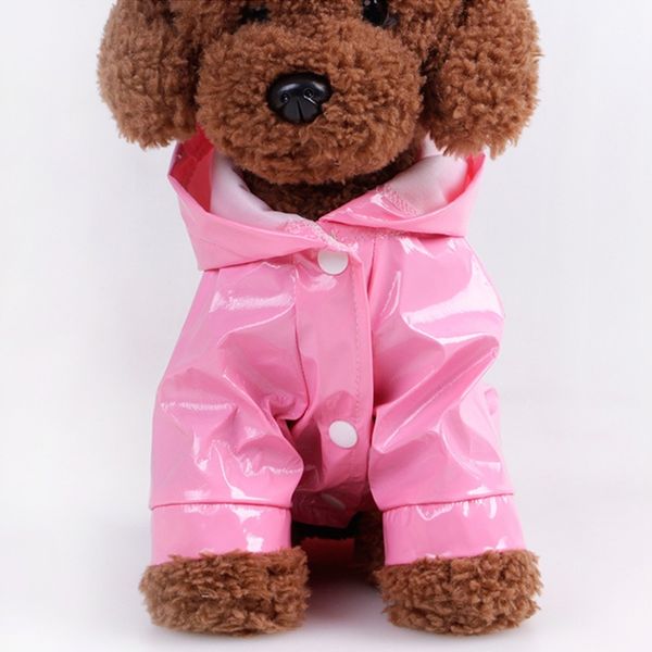 

pu raincoat apparel clothes dog pu reflective hooded raincoat outdoor puppy pet rain coat waterproof jackets for dogs cats