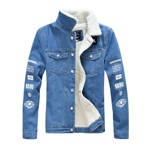 

jaycosin denim jacket men autumn winter casual outwear jean jackets coat long sleeve turn-down collar men's jacket coat 19aug26, Black;brown