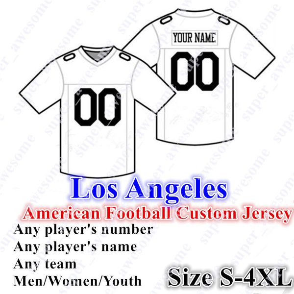 

CUSTOM Los Angeles American Football Jerseys 52 Matthews 20 Ramsey 17 Woods 18 Kupp 12 Cooks Size S- 4XL Mix Order Men Women Youth Stitched