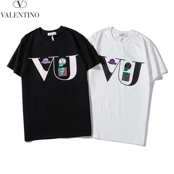 

2020 fashion luxury summer t-shirt women's b letter printed t-shirt cotton short sleeve t-shirts women men tees no10072, White
