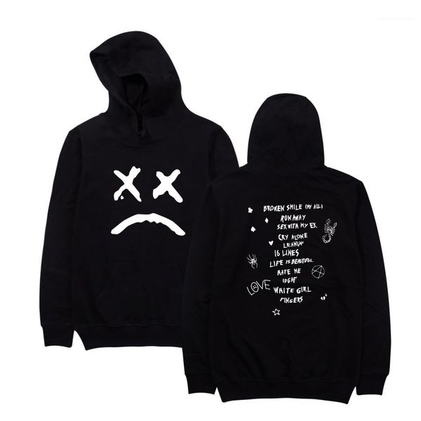 

hussle hoodies rap hiphop r.i.p lil peep letters sweatshirts pullovers 2019 mens nipsey, Black