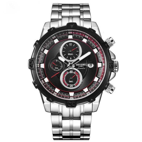 

2019 новые полностью автоматические механические часы часы мужские студенты мужчины спортивные водонепроницаемая мода мужчин, Slivery;brown