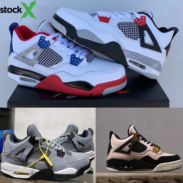 

silt red 4 basketball shoes mens cool grey sports designer shoes chicago midnight navy luxury 4s running athletic sneakers large size 40-47