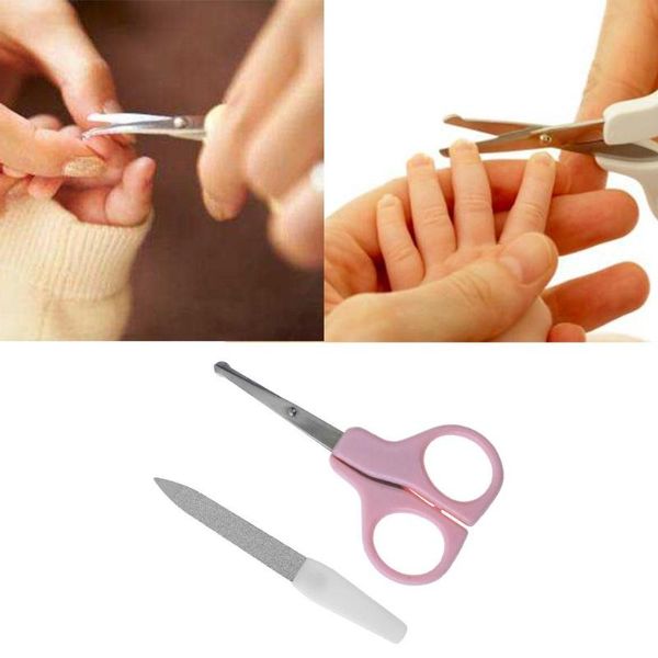 

2pcs/set professional baby lovely mini daily care tool scissors nail trimmer file baby clean safe in favorite tools