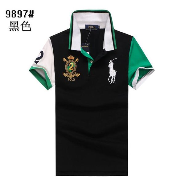 

polo men ralph sale cotton classic short sleeve brand summer t shirt men's casual short sleeve cotton tees print men t shirt hip ho, White;black