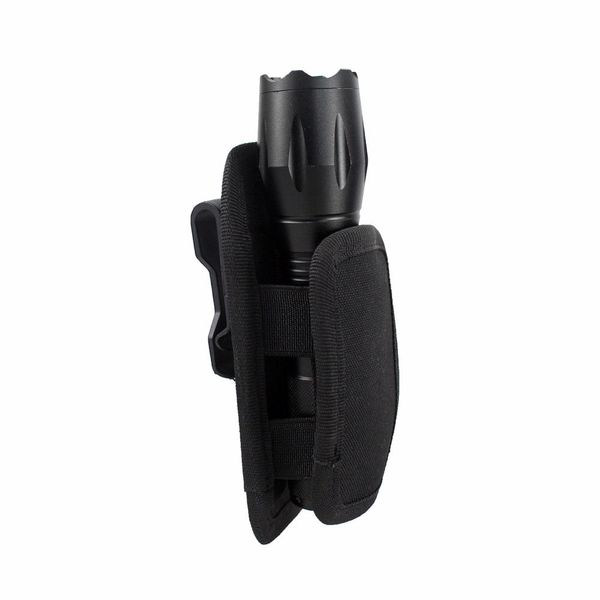 

tactical 360 rotating flashlight holster belt carry case nylon torch pouch bag