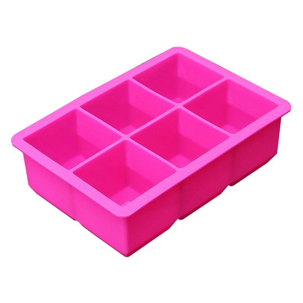 

new silicone 6-cavity large square ice pudding jelly soap maker mold mould tray tool