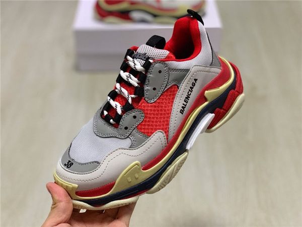 

fast delivery paris brand high version women's shoes luxury design platform casual men's shoes increase couples triple s sneakers, Black