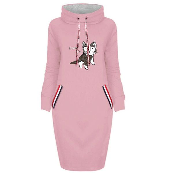 

womens designer spring dress ladys cat and letter print dresses girls solid color casual dress 2020 new fashion trend 9 colors wholesale, Black;gray