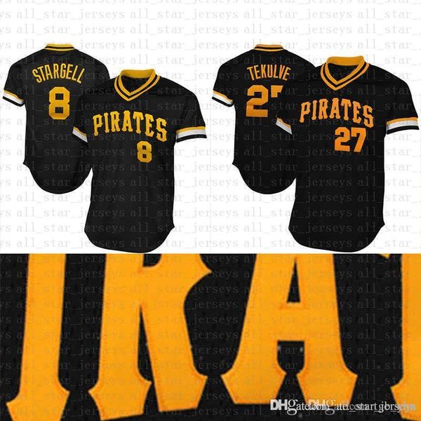 

27 Kent Tekulve 8 Willie Stargell Black Pittsburgh Baseball Jersey Pirates 21 Roberto Clemente 29 Cervelli 6 Marte 22 McCutchen Retro Mesh