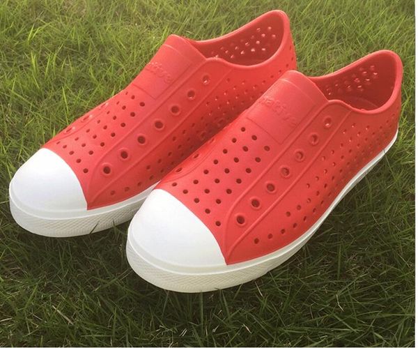 

women native jefferson shoes sandals 2017 fashion lovers hole shoe brand flat casual native summer shoes size 35-44 cs099, Black