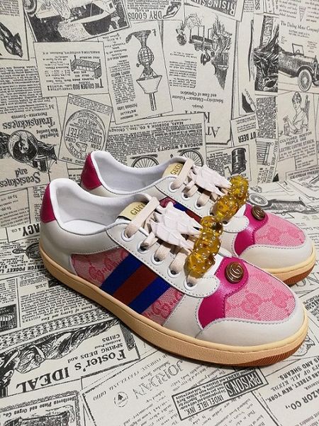 

New arrival women de igner neaker with cry tal cherrie trawberry ace neaker ladie lace up fa hion ole leather platform luxury hoe