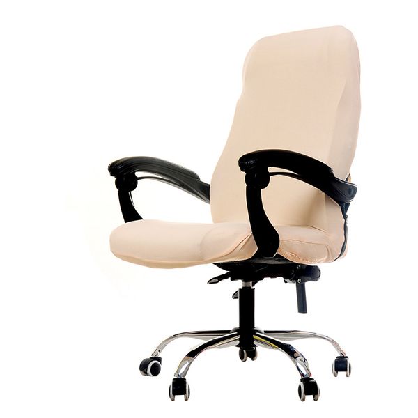 

3 sizes office elastic chair cover anti-dirty removable chair covers for computer 4 solid colors meeting room seat cover