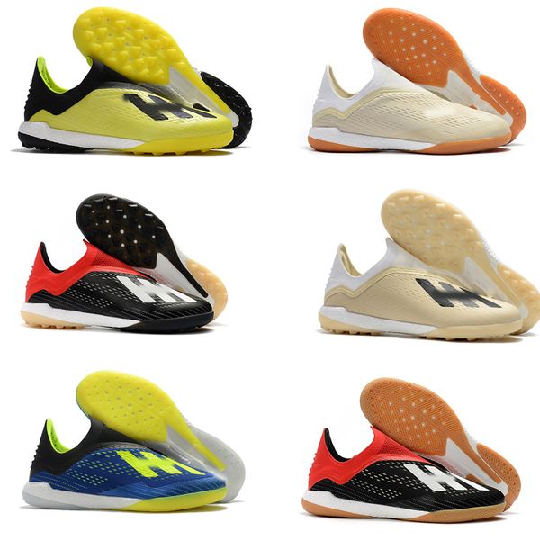 

2019 mens indoor soccer shoes x tango 18.3 ic in tf chaussures de football boots x 18 soccer cleats size 39-45 cheap, Black