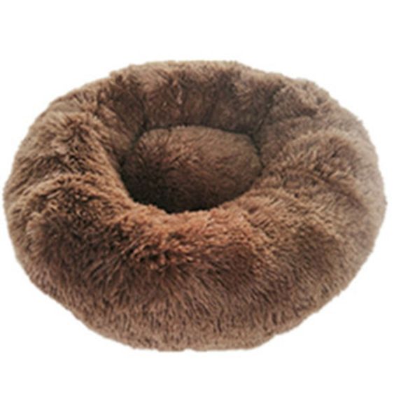 

deep sleep kennel cat litter round long hair south korean cashmere autumn winter nest mat cat mattress pet nest large medium and small-brown