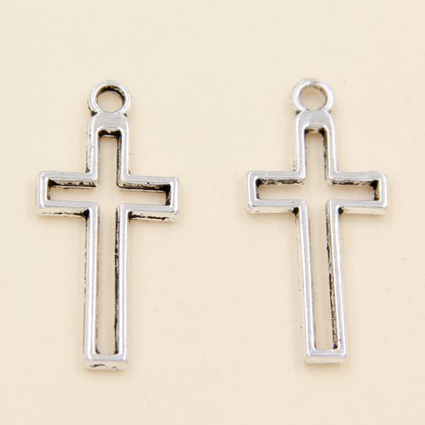 

wholesale 80pcs tibetan silver crosses charms pendants 11x23.5mm, Bronze;silver