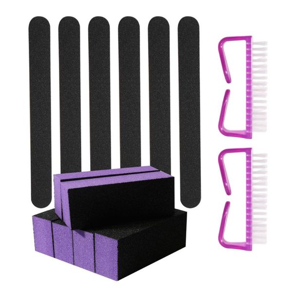 

nail art kits brush polishing sanding block file buffer manicure care tool set g6ke