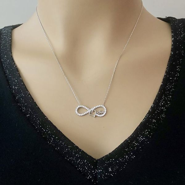 

925 silver endless love necklace