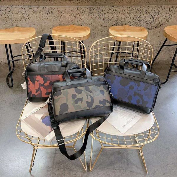 

2020 дизайнерская камуфляжная сумка унисекс роскошный портфель высокое качество натуральная кожа большая емкость сумка с коробкой