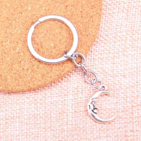 NOVO KECKCHAIN ​​21*15mm Lua Face Pingents Diy Men Car Chain Chain Ring Ring Striter Keyring Sovevenir Jewelry Gift