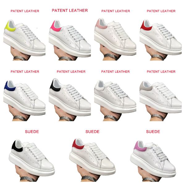 

platform leather lace up suede designer shoes men women white shoes velvet reflective leather walking sneaker