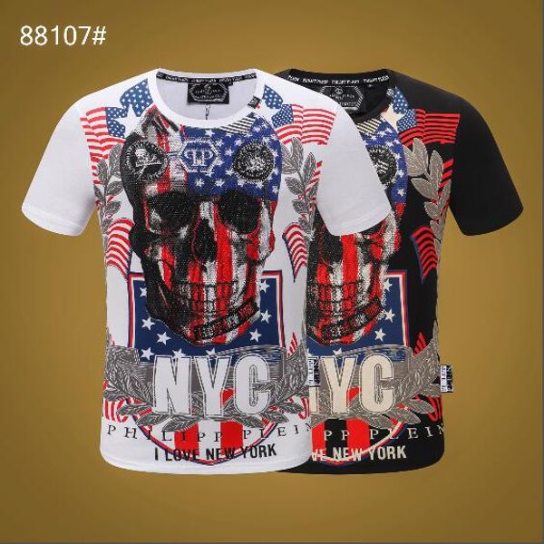 

2019 Осень Мужчины Футболка Мода мужская Футболка С Коротким Рукавом Одежда Повсед