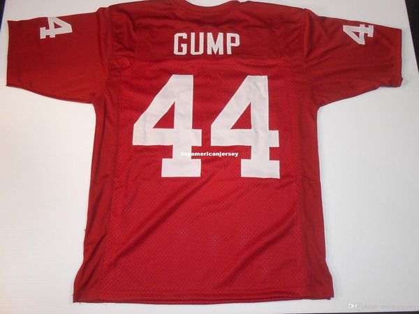 

retro custom sewn stitched #44 forrest gump movie red mitchell & ness jersey s-5xl,6xl men's football jerseys rugby, Black;blue