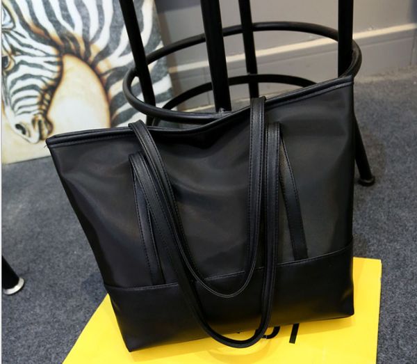 

50pcs/lot 2017 new brief waterproof totes women pu oxford casual fashion shoulder bag big capacity handbag 4colors 32*40*10cm