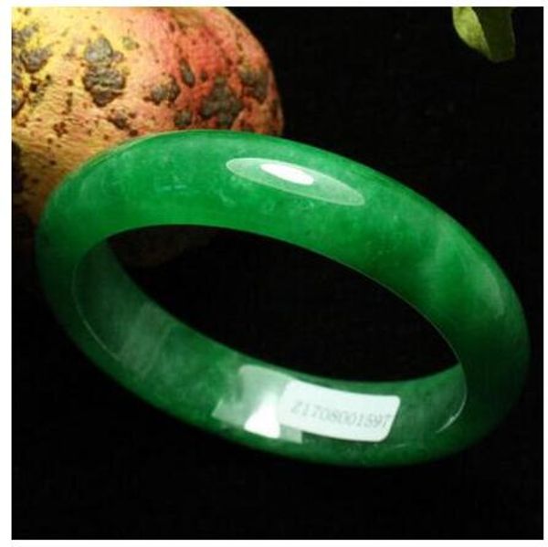 

certified natural emerald green jadeite jade bangle bracelet handmade (certificate delivery, Golden;silver