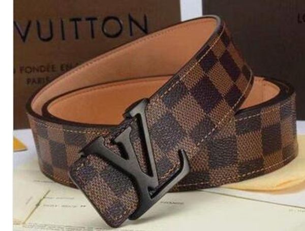 

2019 design belt men brand belts women fashion designer belts cow genuine gold silver black buckle no box 08, Black;brown
