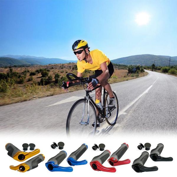 

bicycle handlebar set mountain bike folding rubber aluminum horns fb-02 handle set vice automatic lever position restoration