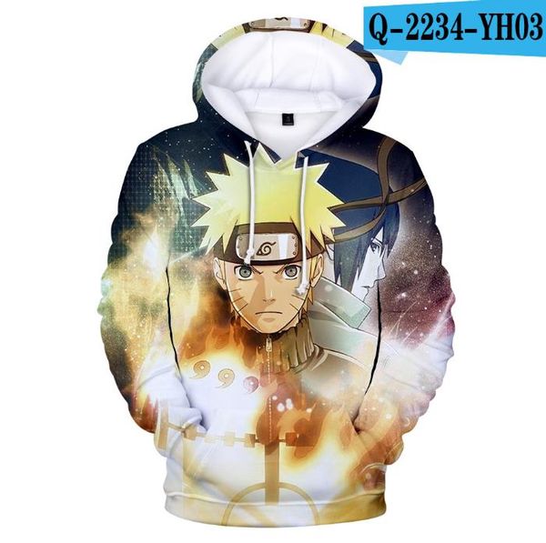 

naruto hooded fashion 3d anime sweatshirts hoodies naruto boy/gril 3d anime hooded print hoodies, Black