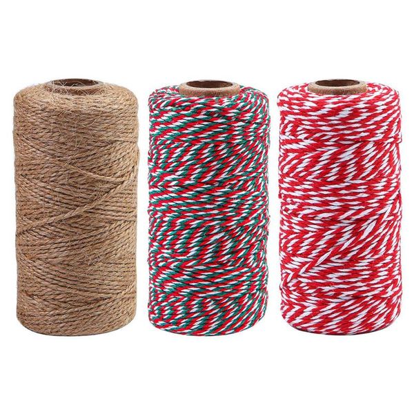 

100m хлопок веревка ручной двухцепочечной канат тонкий хлопок 3pc шнура особенно подходит для мастеров, Black;white