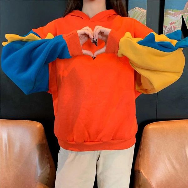 

women hoodie sweatshirt splice dinosaur casual loose hooded long sleeve sweatshirt pullover sudadera mujer #2n06, Black