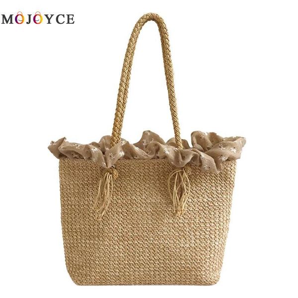 

женщины лето большой емкости соломенной сумка бифштексы девушка леди бич тотализаторы лето дама сумочка