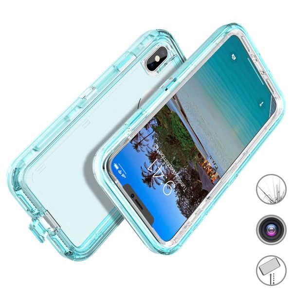 

heavy duty armor clear robot case for iphone 11 pro x xs max 6 7 8 plus xr case hard pc shockproof transparent cover fundas