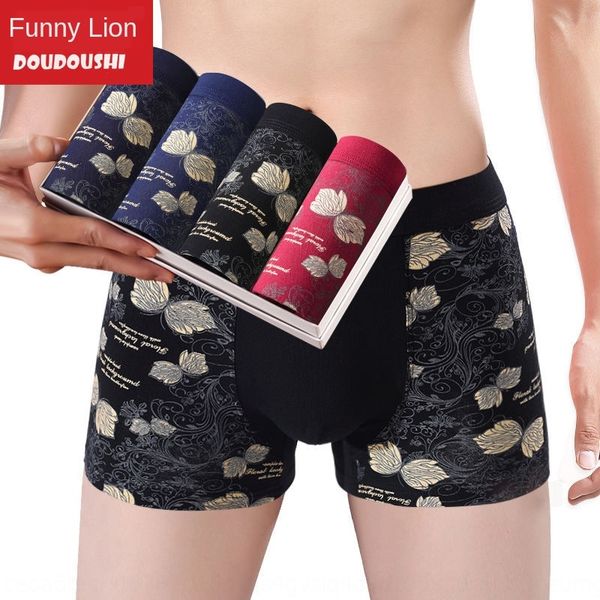 

xzf5g you can four-piece clothes for 80-200 jin% 95 pure cotton men's four-piece suit underwear clothes underwear boxer men's big, Black;white