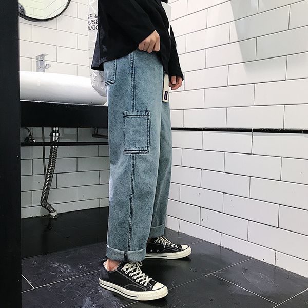 

2019 man easy trend joker leisure time jeans k8786p60. control 78, Blue