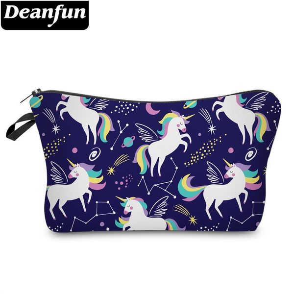 

deanfun unicorn cosmetic bag waterproof printing durable space necessaire customize logo for travel 51489