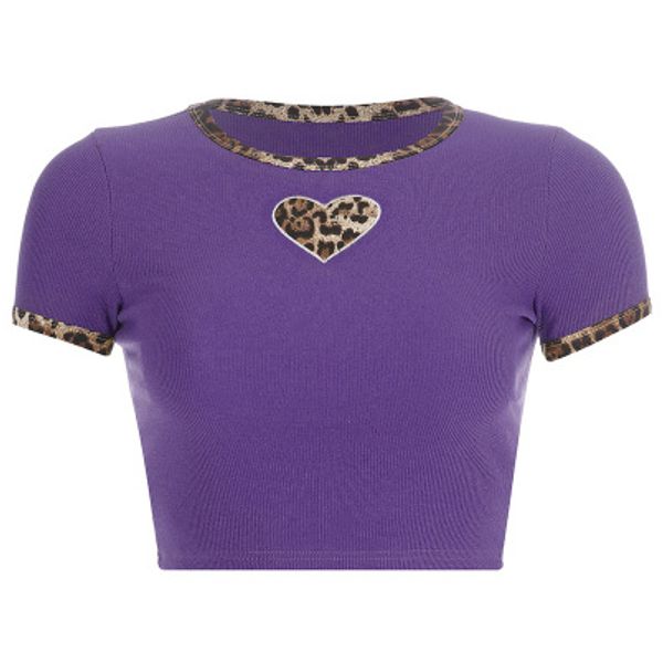 

womens fashion designer t-shirts girls leopard print cropped t-shirt girls selling skinny t-shirt fashion summer tees 2020 new, White