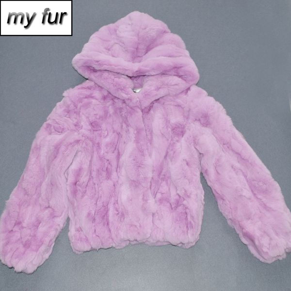 

2019 warm soft women hooded real rex fur coat real rex fur jacket genuine short hood overcoat, Black