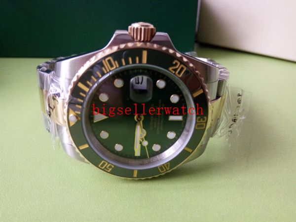 

luxury mens watches original box quality ceramic bezel 116610 green dial 40mmmen stainless steel strap 2813 movement automatic mechanical w, Slivery;brown