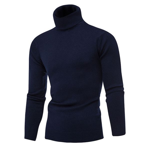 

2018 new style fashion solid men's turtle funnel neck jumper knitted winter warm long sleeve sweater top, White;black