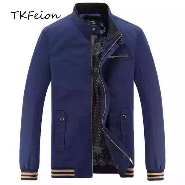 

2019 new mens spring autumn bomber jacket clothes fashion male casual slim coats zipper overcoats plus size 3xl 4xl stand collar, Black;brown