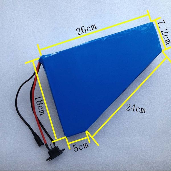 Triangle elektrische Fahrradbatterie 48v 20Ah Lithium-Ionen für 1000w Motor e-Roller Kit + Ladegerät Großhandel brandneuer akku