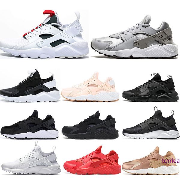 

высокое качество huarache женщины людей кроссовок 4,0 1,0 мужской тройной черный белый красный зеленый тренажёры спорт кроссовки huaraches р